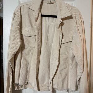 Women's Cream Corduroy Jacket